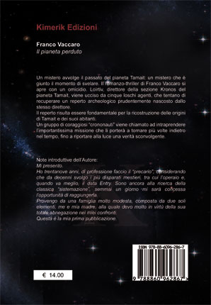Quarta di copertina di Il pianeta perduto