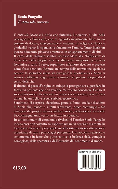 Quarta di copertina di È stato solo inverno