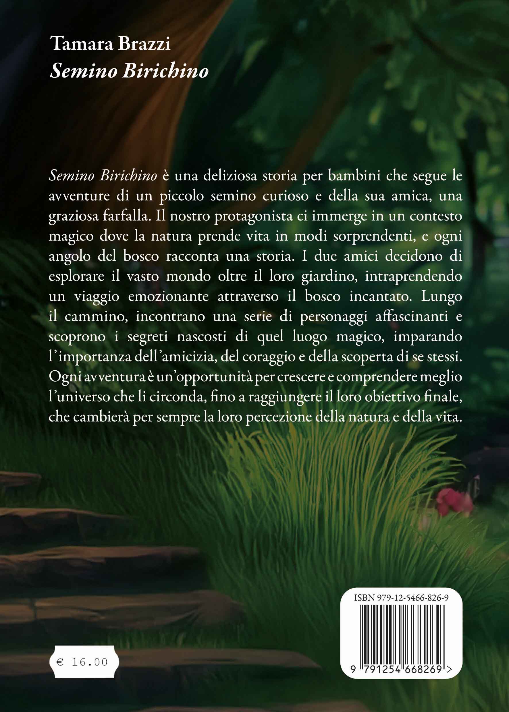 Quarta di copertina di Semino Birichino