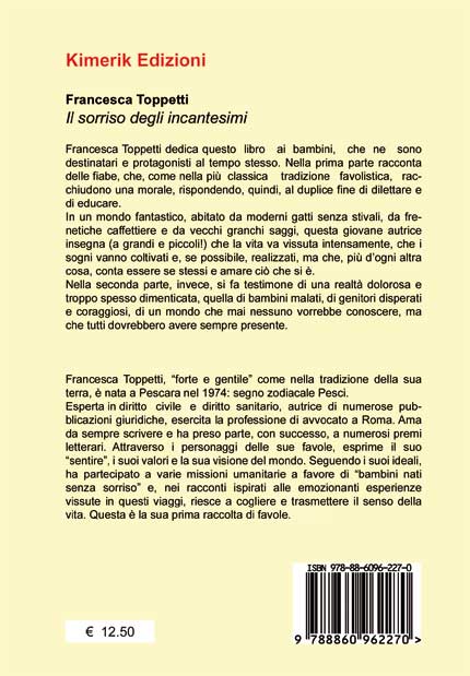 Quarta di copertina di Il sorriso degli incantesimi