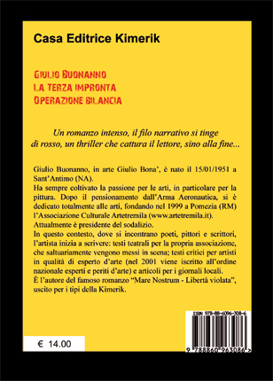 Quarta di copertina di La terza impronta - Operazione bilancia