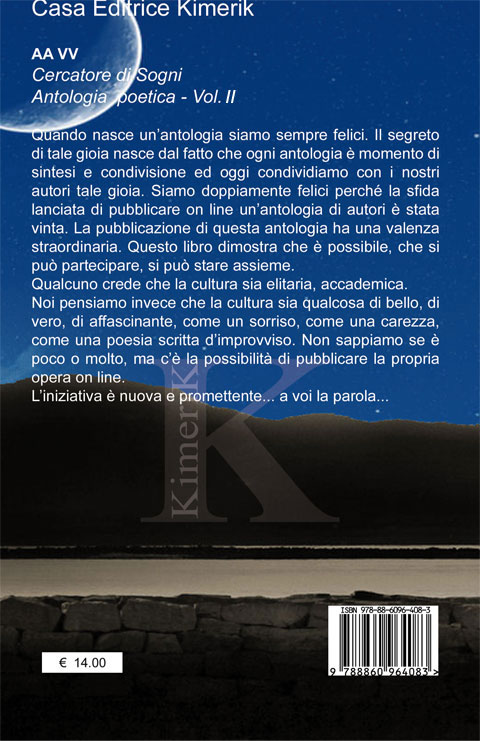 Quarta di copertina di Cercatore di sogni - vol. II