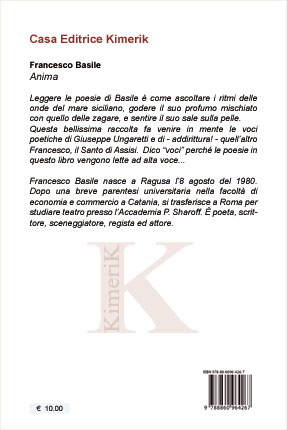 Quarta di copertina di Anima