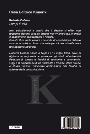 Quarta di copertina di Lampi di vita