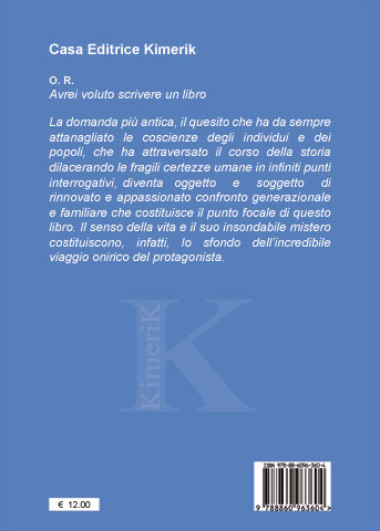 Quarta di copertina di Avrei voluto scrivere...