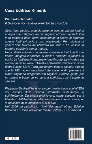 Quarta di copertina di IL SIGNORE NON AVEVA PREVISTO LA CI-O-DUE