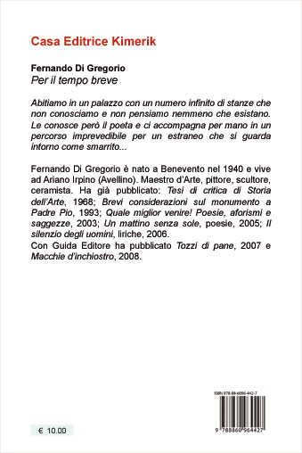 Quarta di copertina di Per il tempo breve