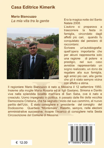 Quarta di copertina di La mia vita tra la gente