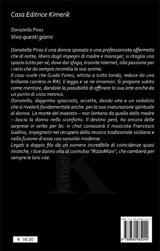 Quarta di copertina di Vivo questi giorni